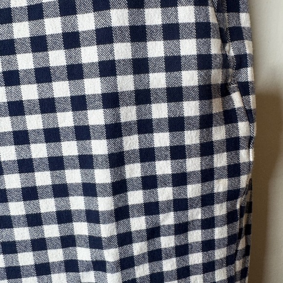 J.Crew Martie Bi-Stretch Gingham Navy Blue White Retro Slim Cropped Pants Size 6 - Picture 6 of 15